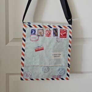 Airmail Print Shoulder Bag